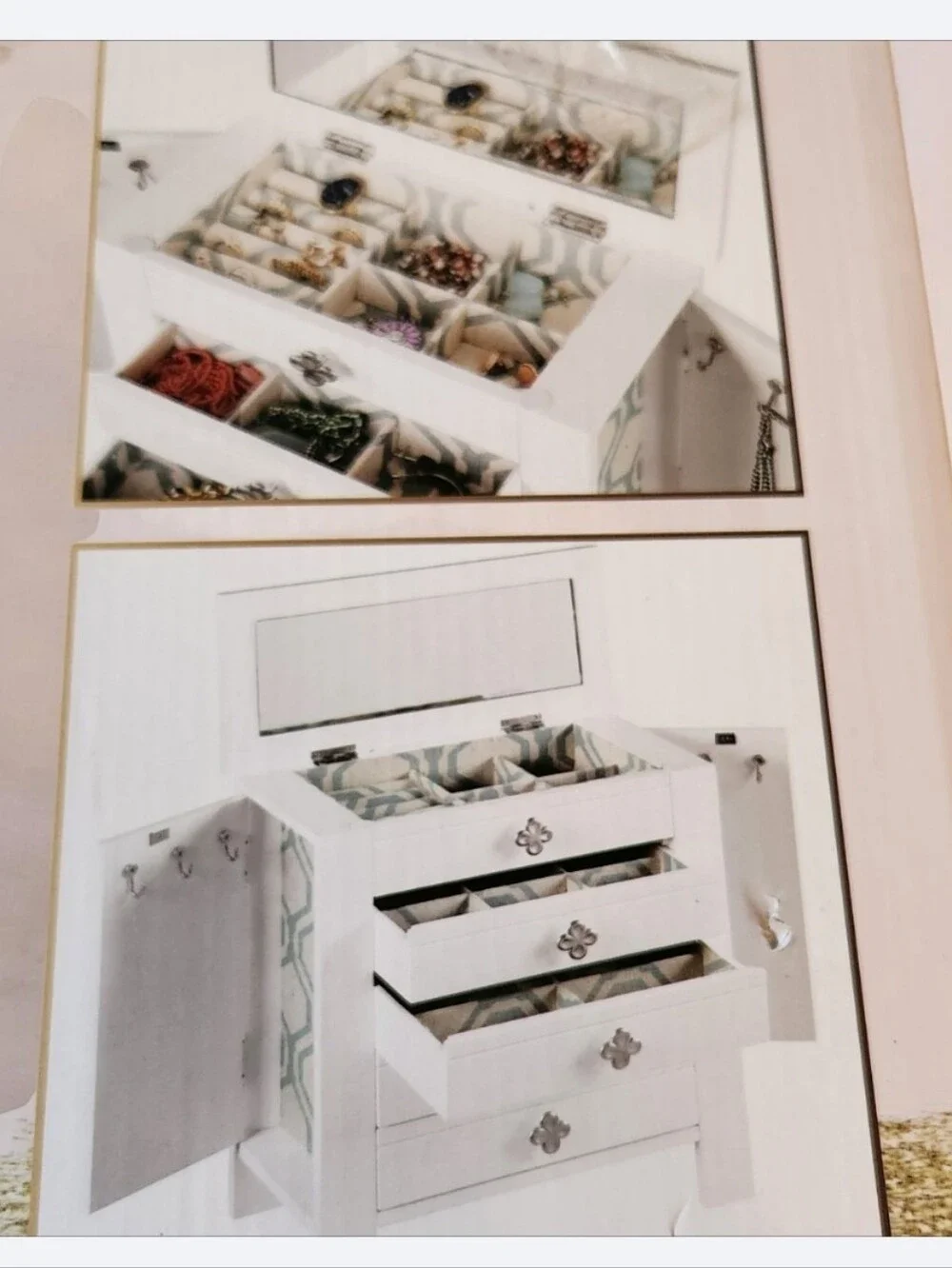 Hive & Honey Emma Jewelry Chest in White ■ NIB》 FIRM》 READ BELOW